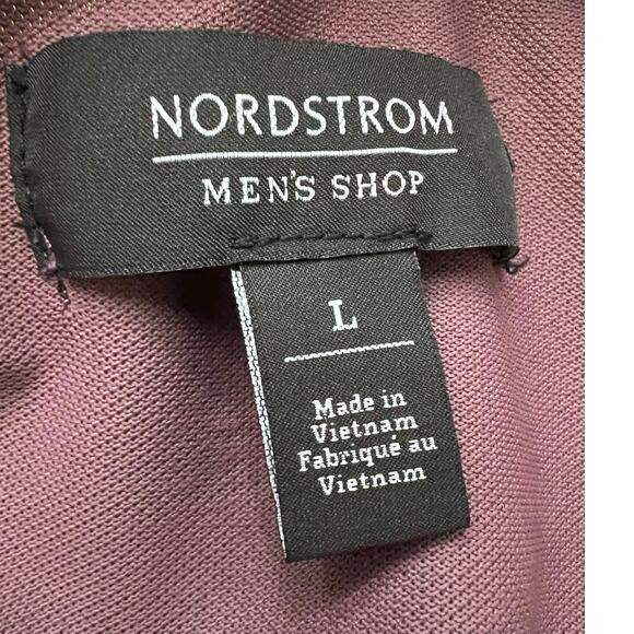 Nordstrom Polo Shirt Men’s Large Wine Purple Short Sleeve Collared Golf Fall - Picture 3 of 5